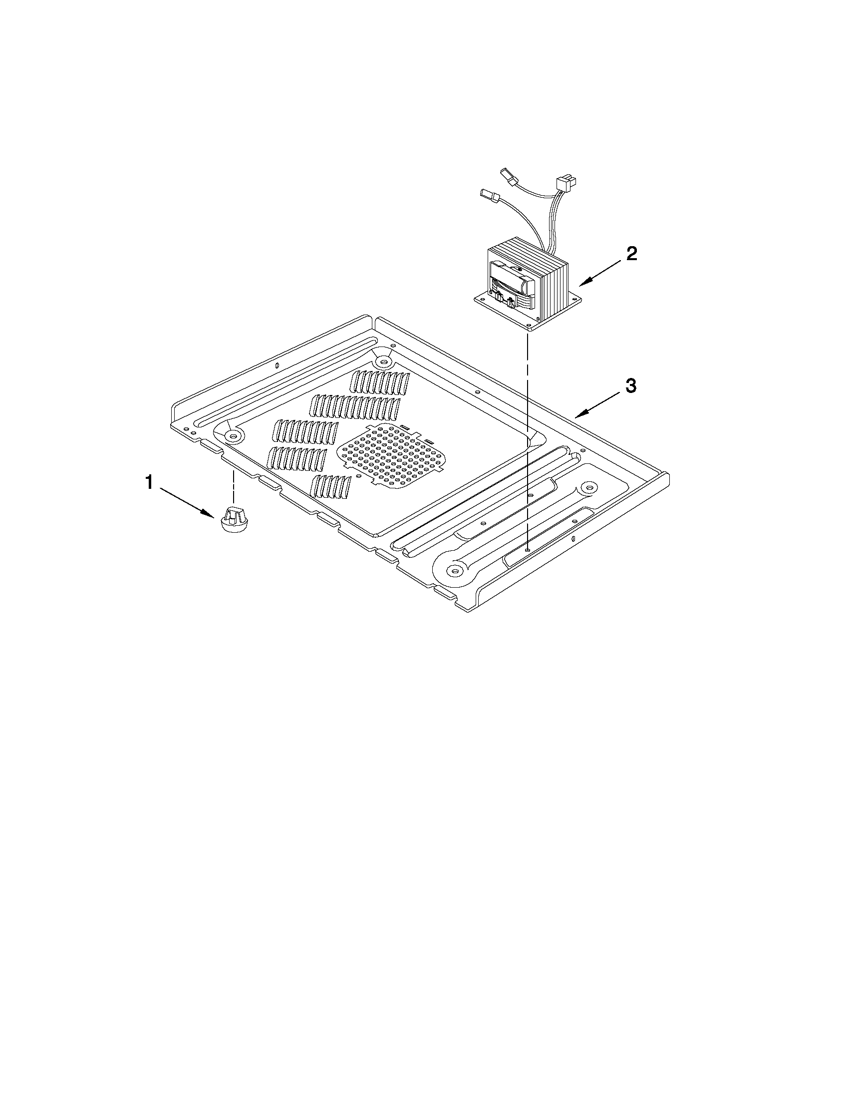 Amana AMC4080AAW05 base plate and convection parts diagram