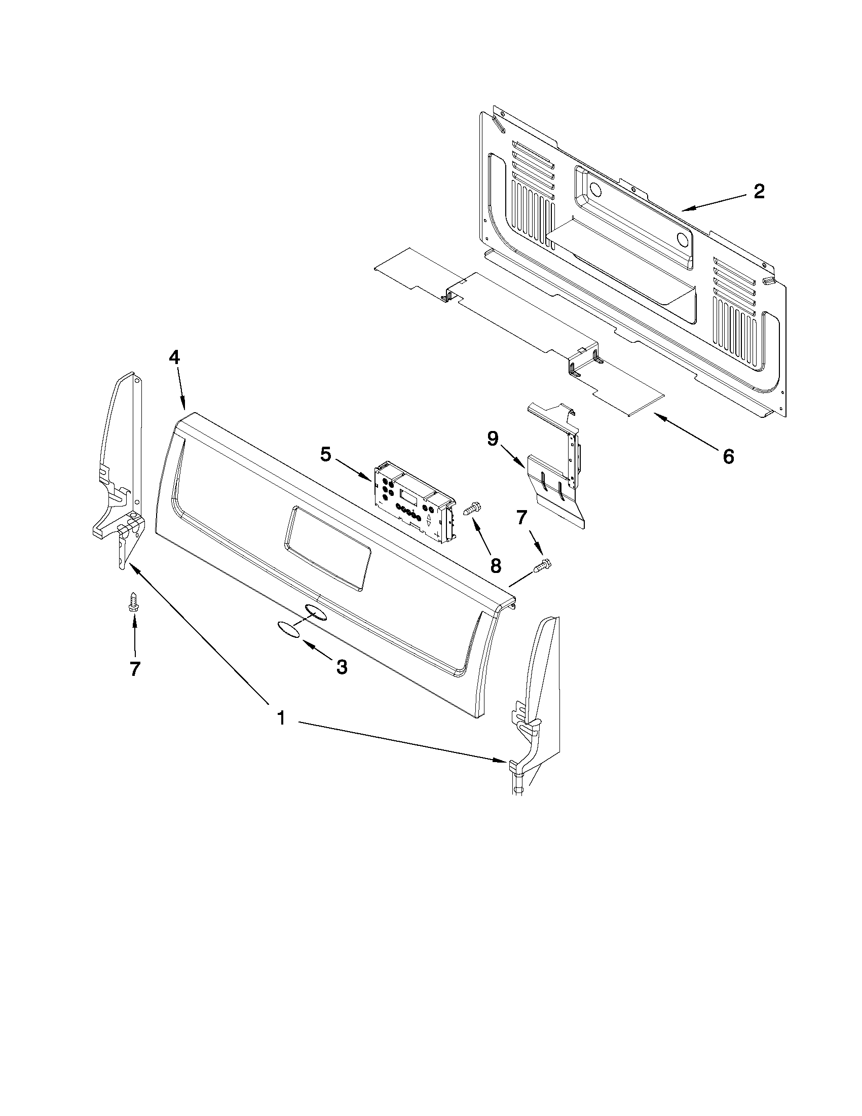 Whirlpool WFG114SVB0 backguard parts diagram
