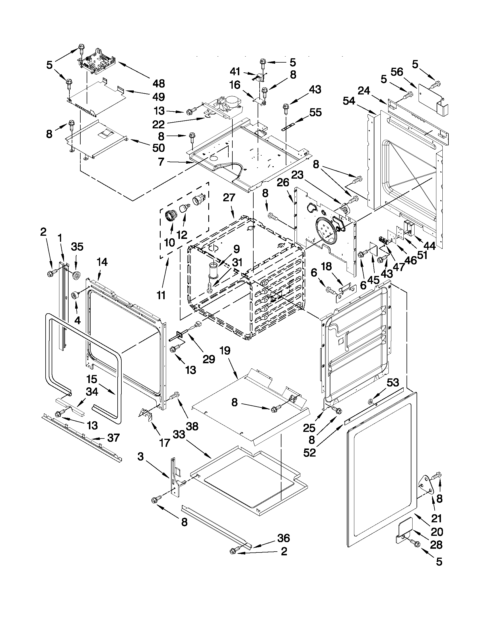 KitchenAid KERS807SWW03 oven parts diagram