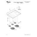 Whirlpool YGGE390LXS00 cooktop parts diagram