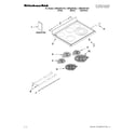 KitchenAid KERS206XSS1 cooktop parts diagram