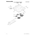 KitchenAid KERS208XSS1 cooktop parts diagram