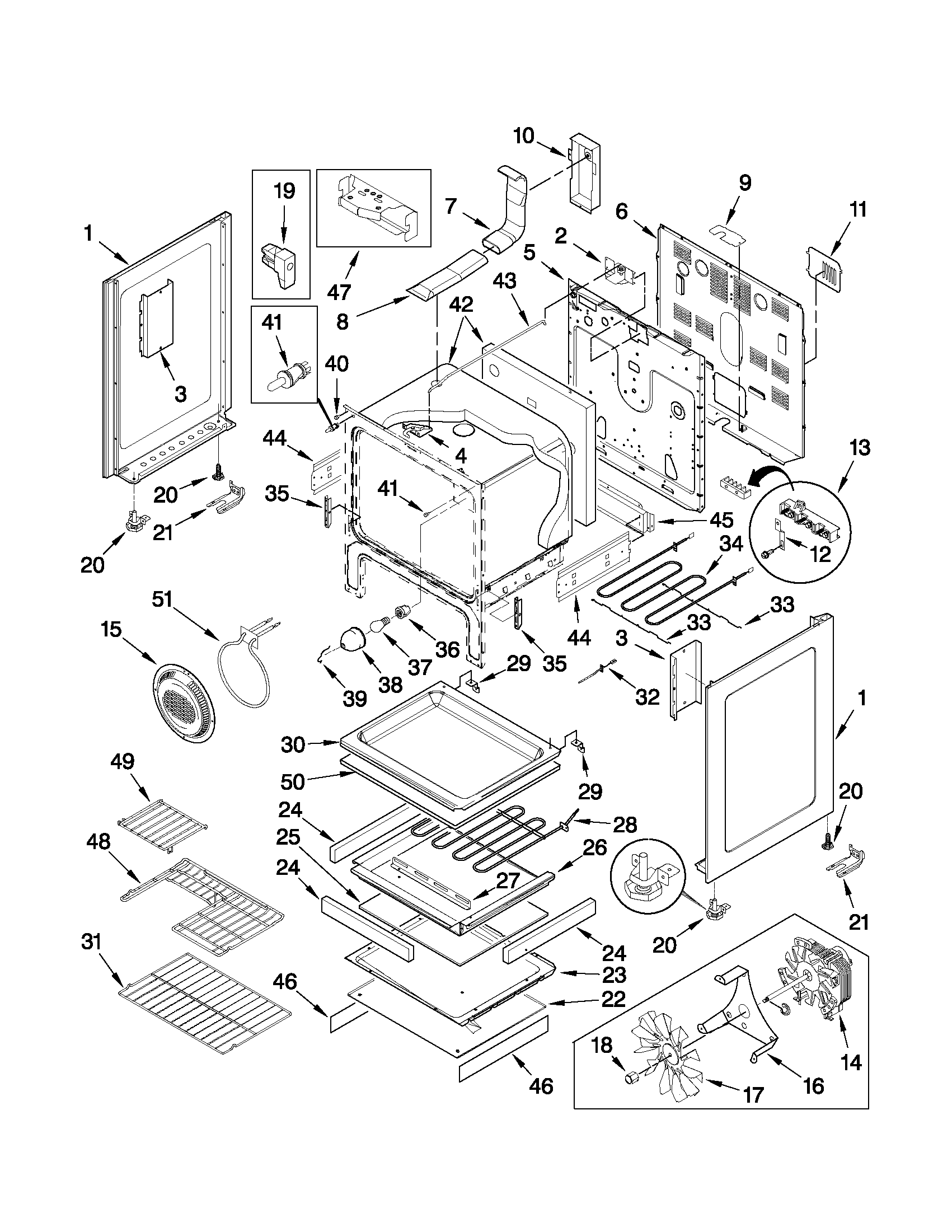 KitchenAid KERS208XSS1 chassis parts diagram