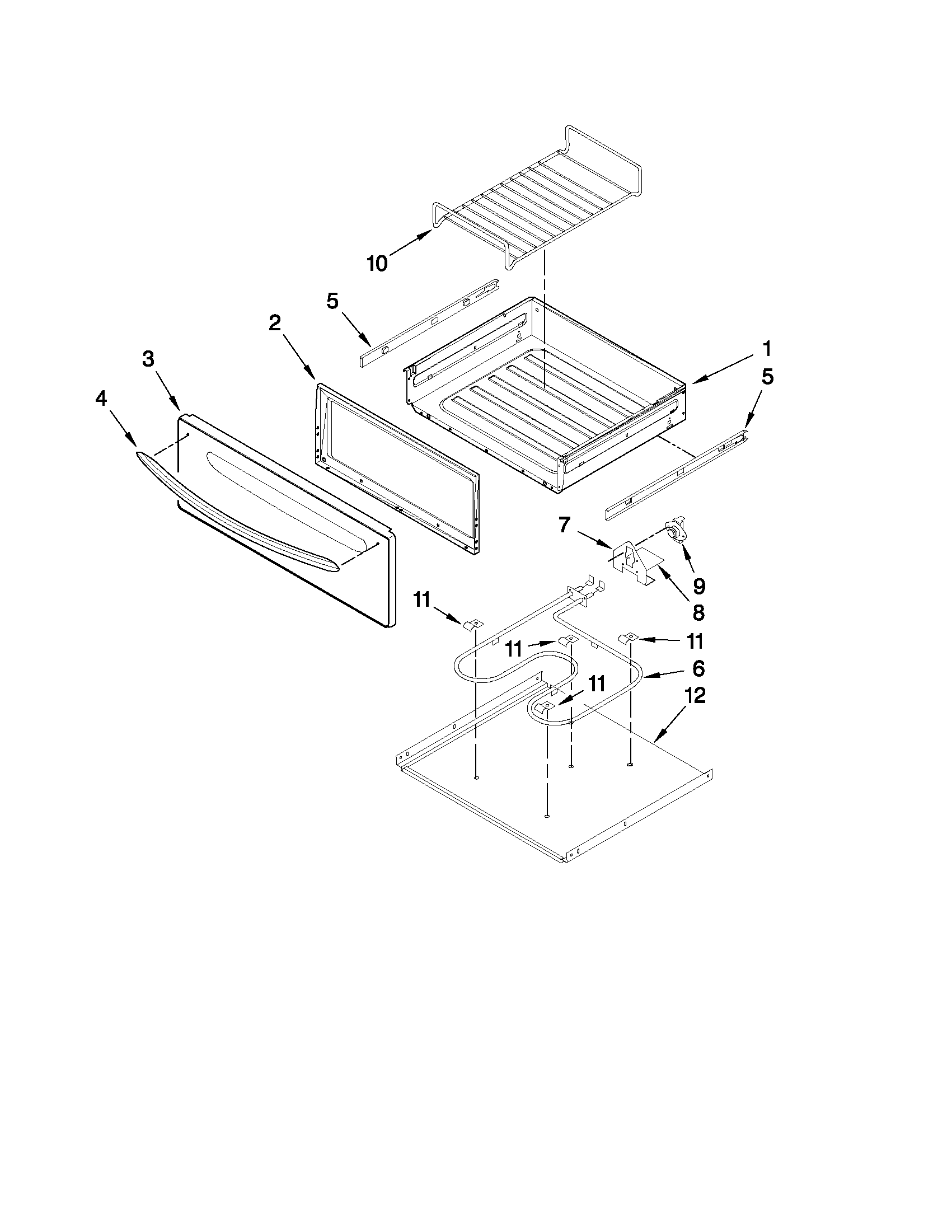 KitchenAid KERS208XSS1 drawer parts diagram