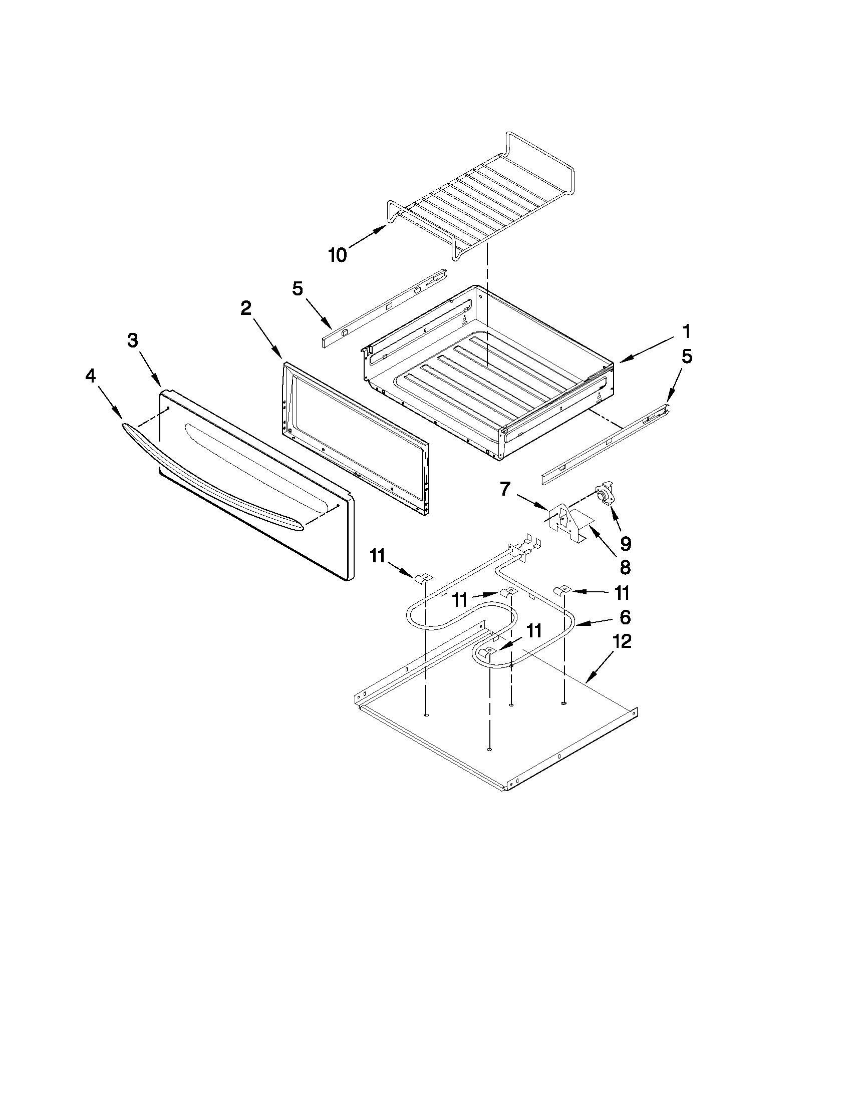KitchenAid YKERS308XS1 drawer parts diagram