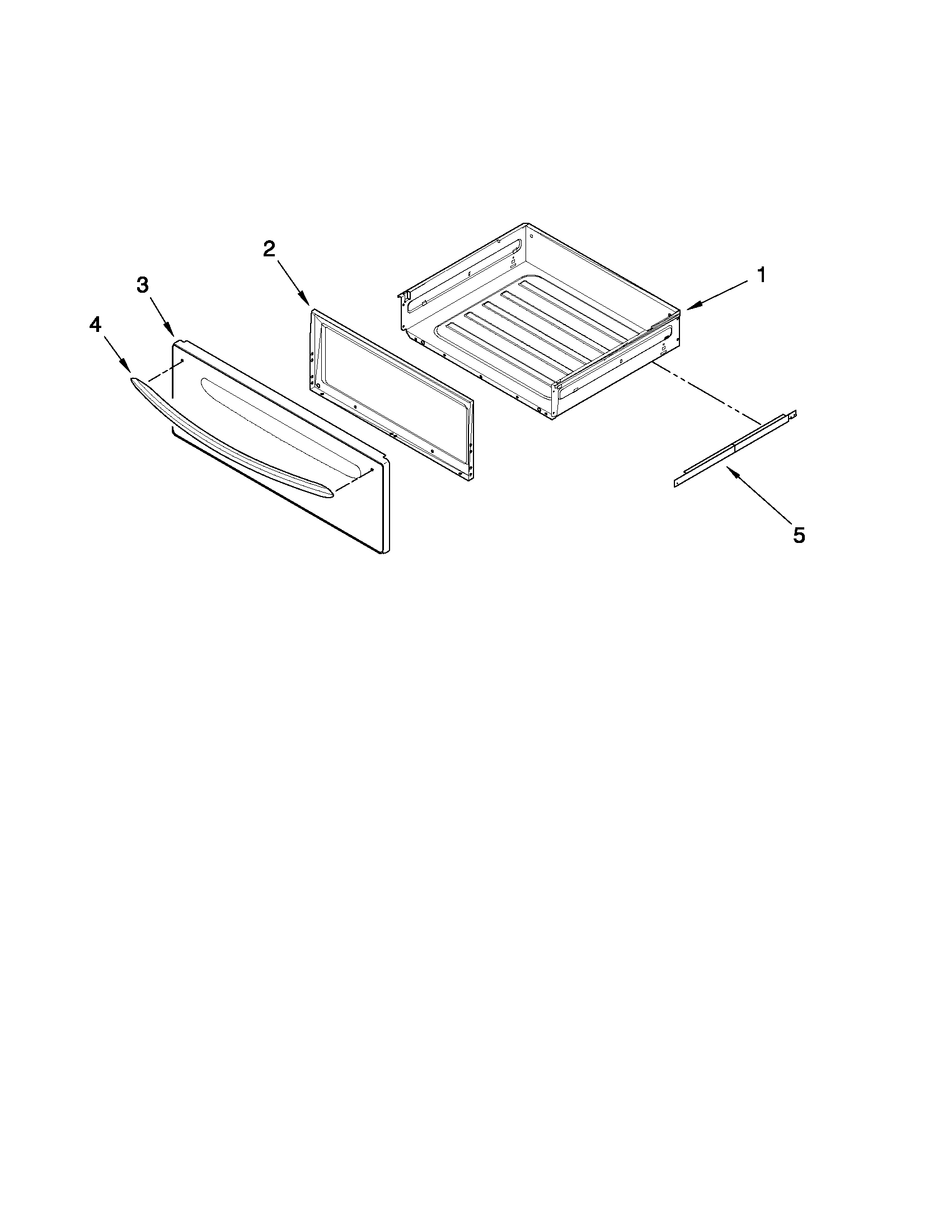 KitchenAid YKERS206XS1 drawer parts diagram