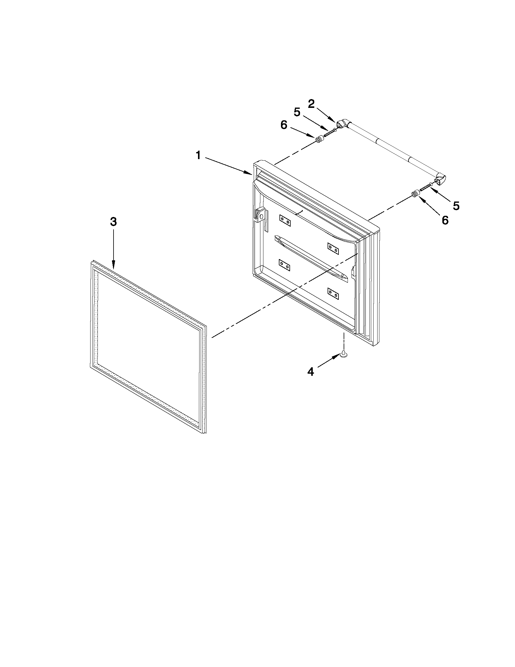 Jenn-Air JFC2290VEP10 freezer door parts diagram