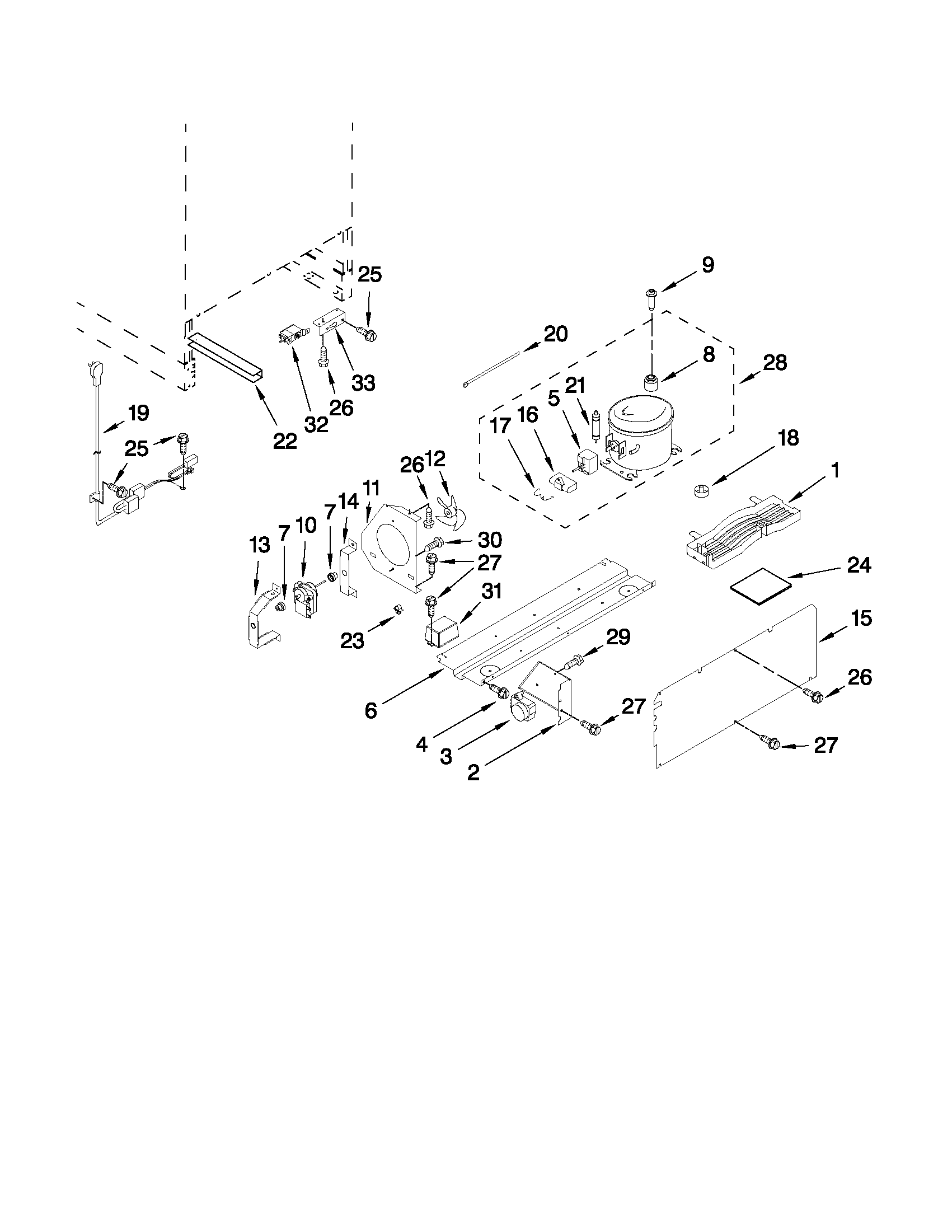 KitchenAid KBCS24RSBS02 unit parts diagram