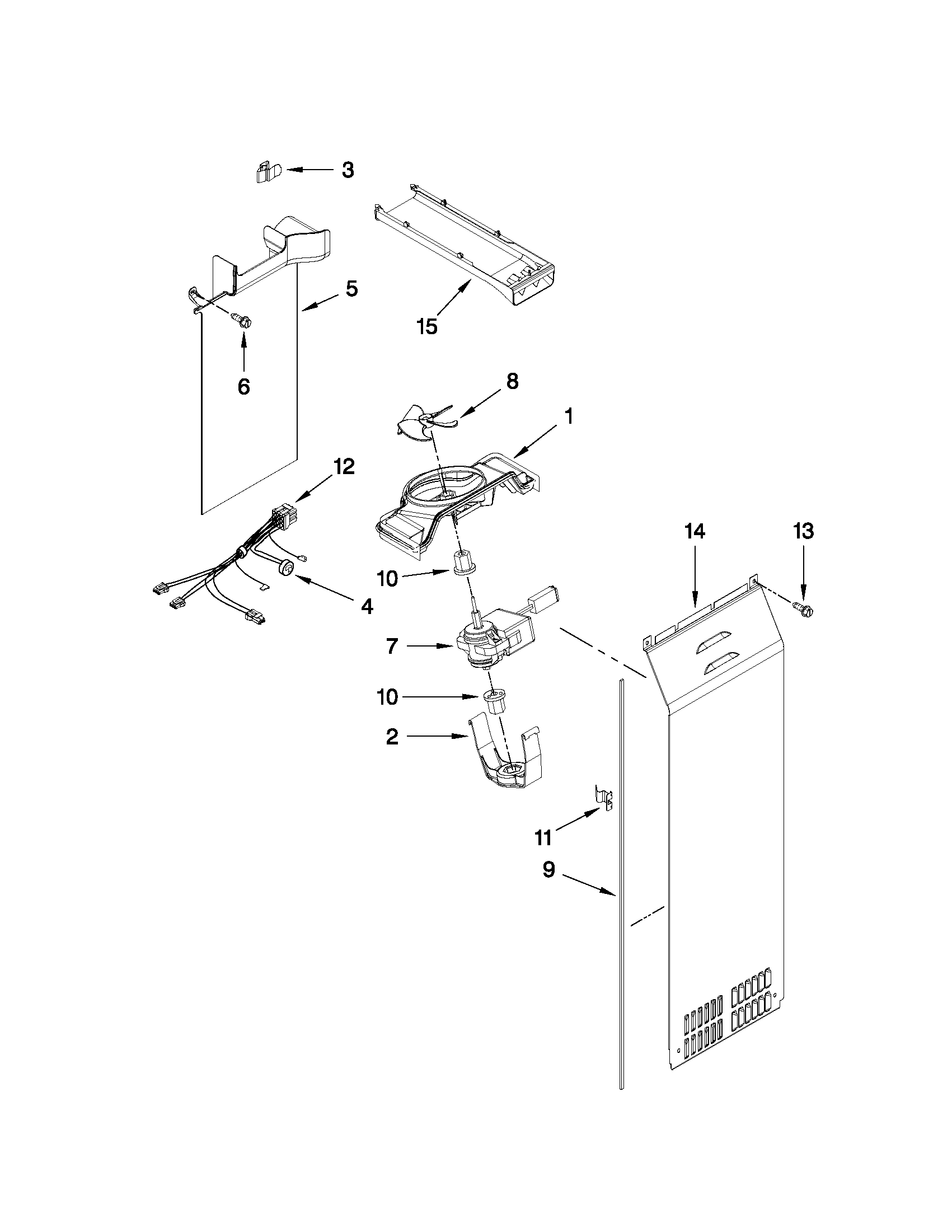 Whirlpool BRS70HRBNA00 air flow parts diagram