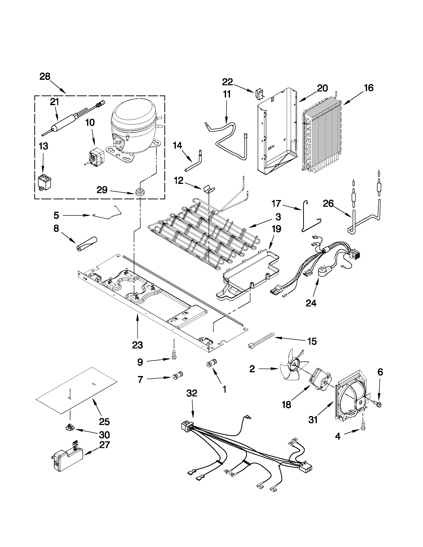 Whirlpool GSC25C6EYY00 unit parts diagram
