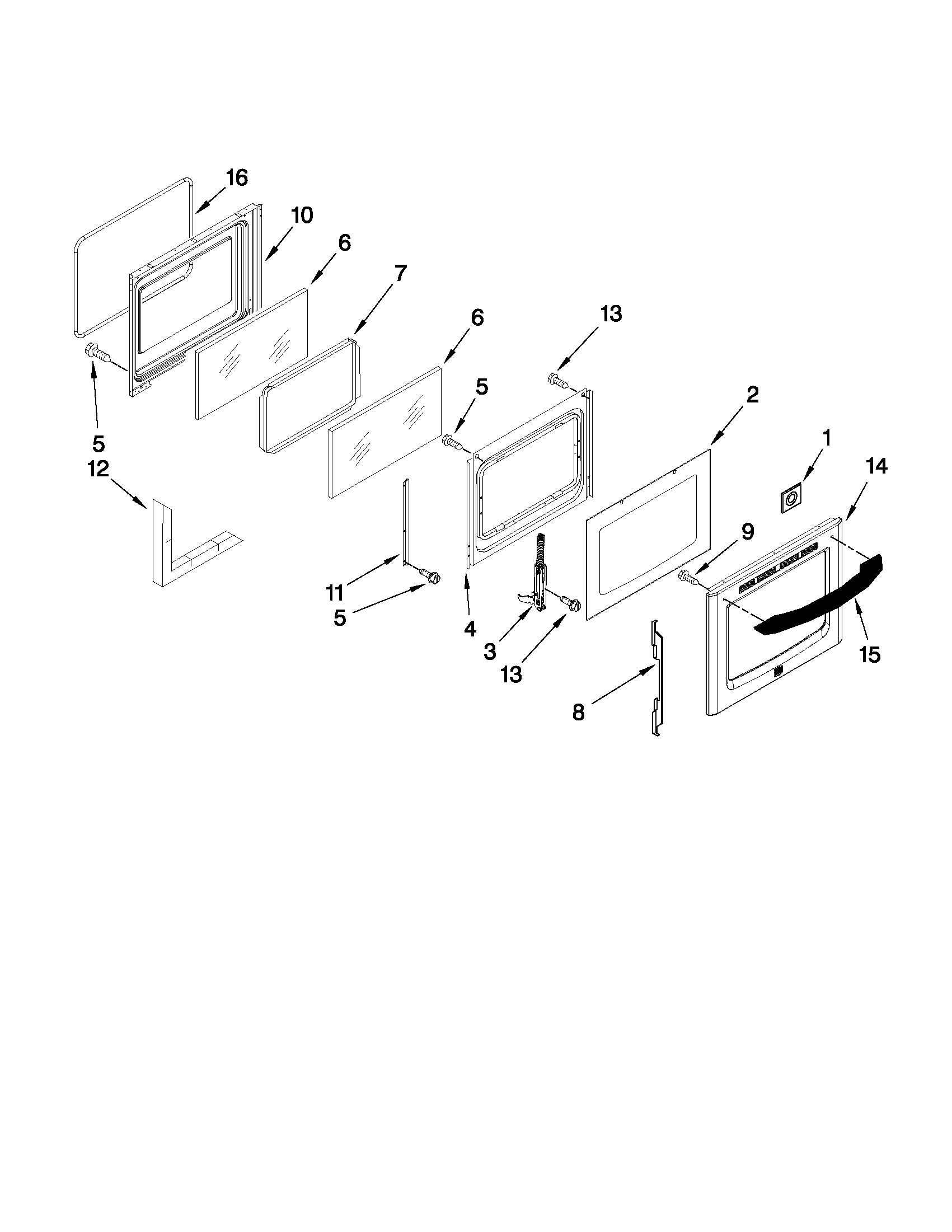 Maytag MER8770WB1 door parts diagram