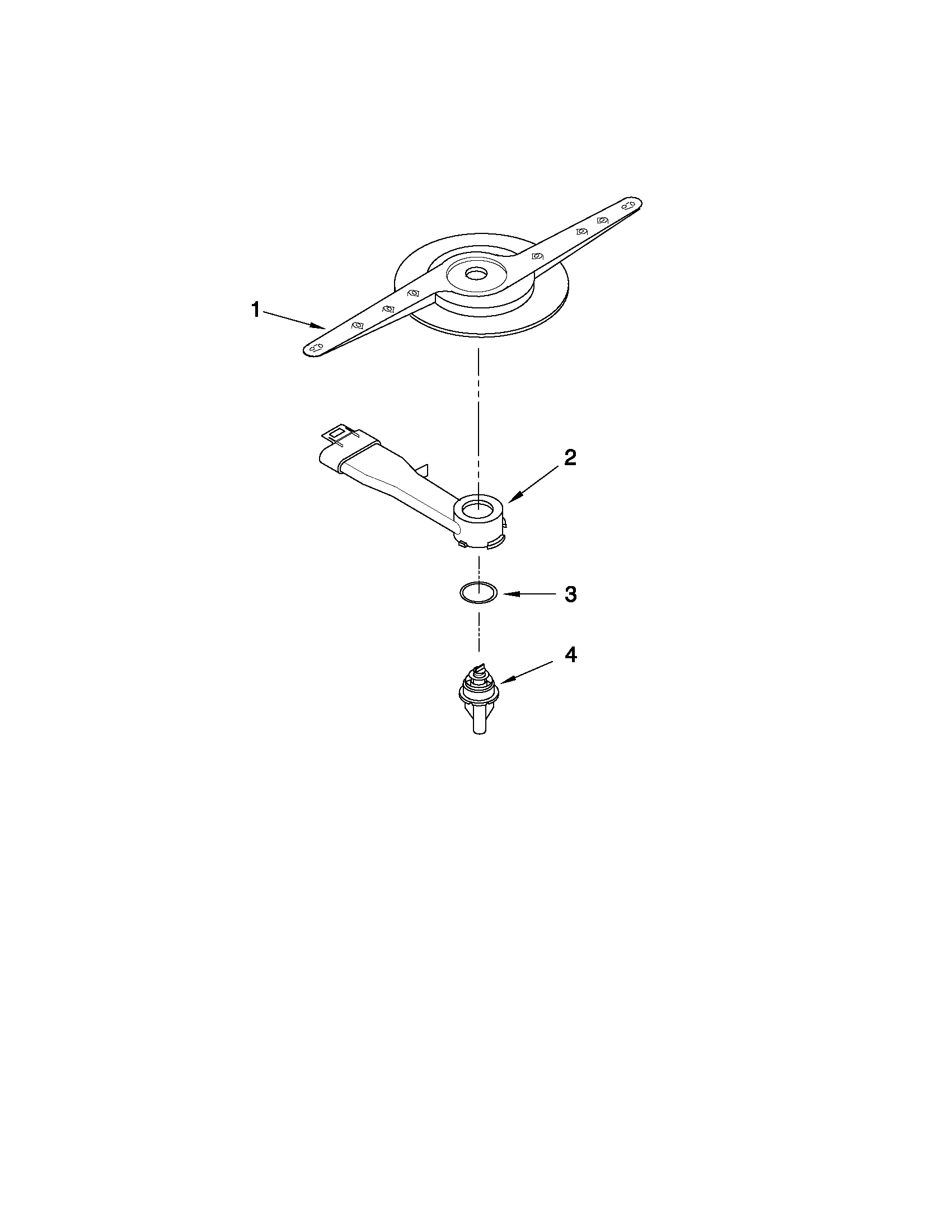 Magic Chef CDB7000AWW2 lower washarm parts diagram