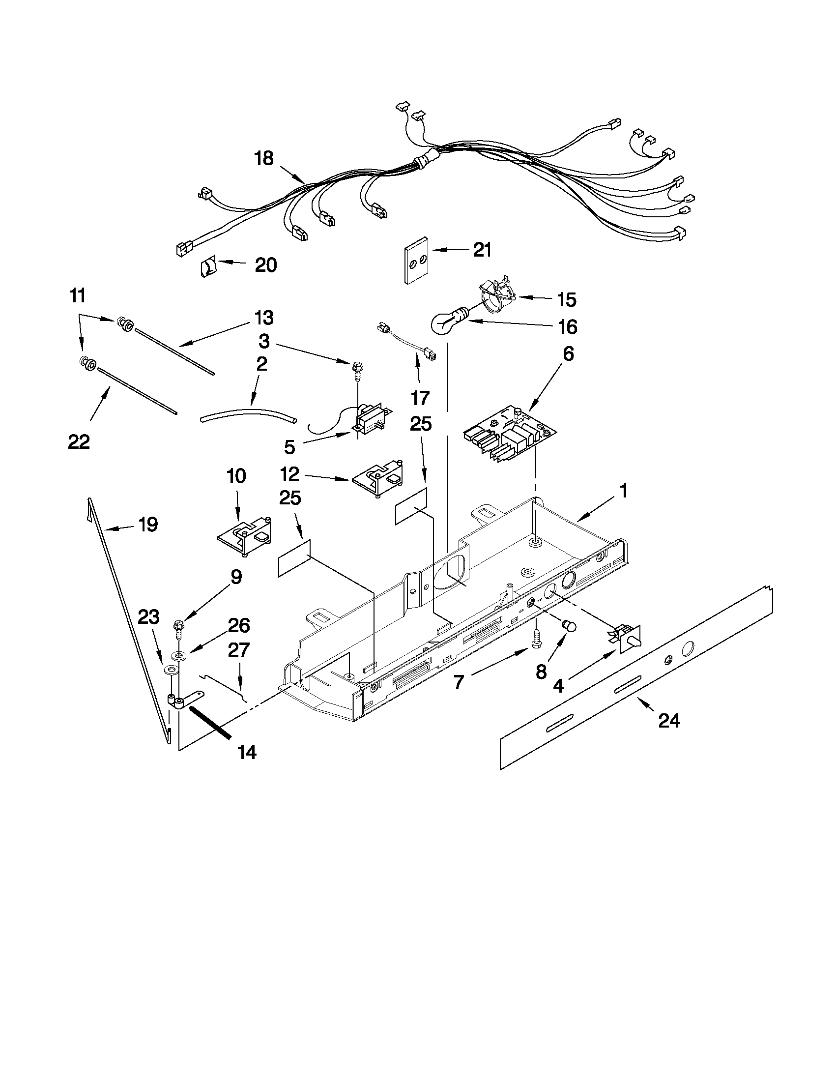 Maytag MSD2573VES02 control parts diagram