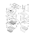 KitchenAid KBFS25EWMS3 shelf parts diagram