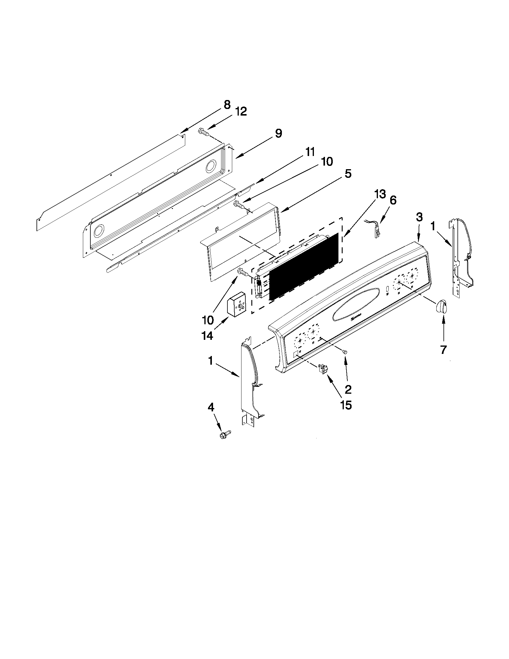 Maytag MER6765BAB17 control panel parts diagram