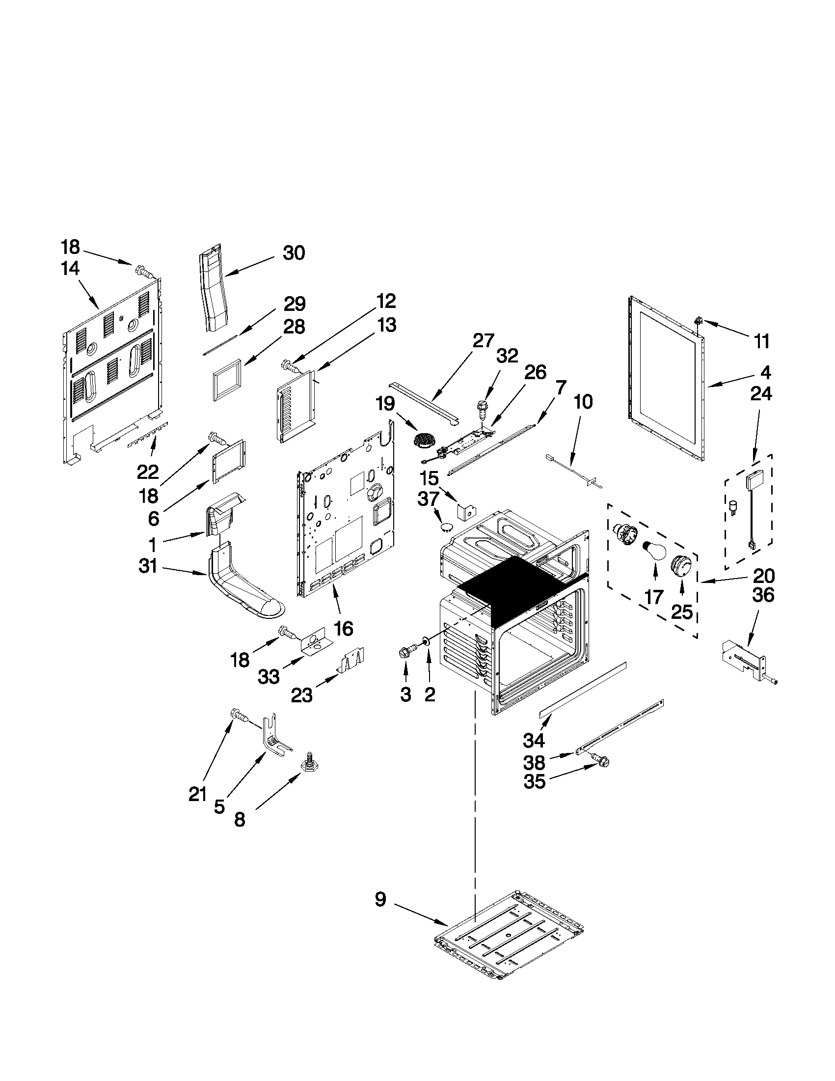 Maytag MER6765BAB17 chassis parts diagram