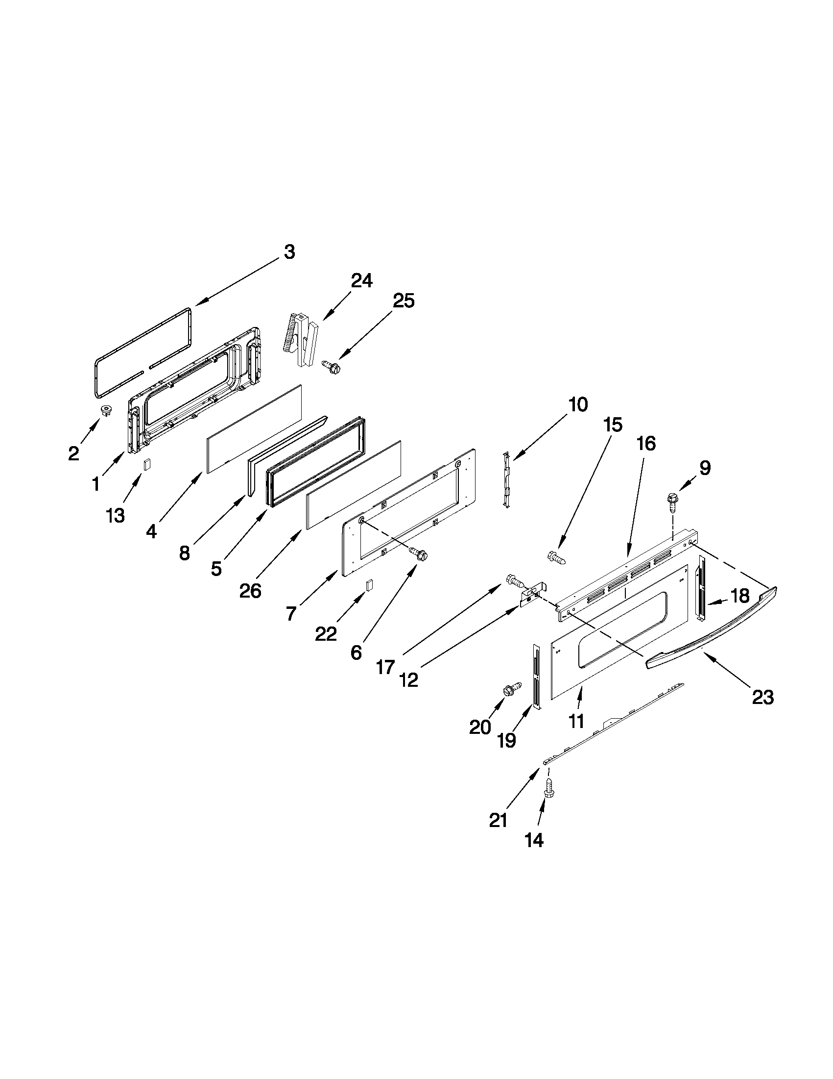 Maytag MER6765BAB17 upper door parts diagram