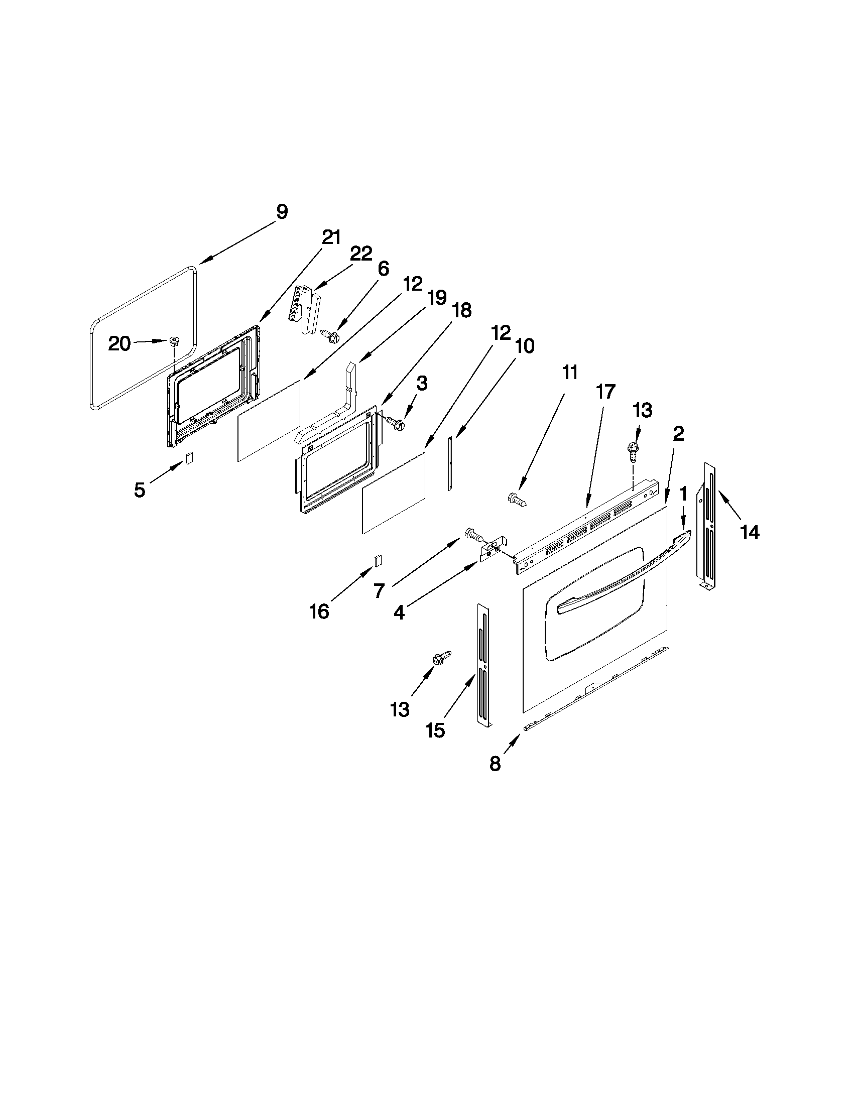 Maytag MER6765BAB17 lower door parts diagram
