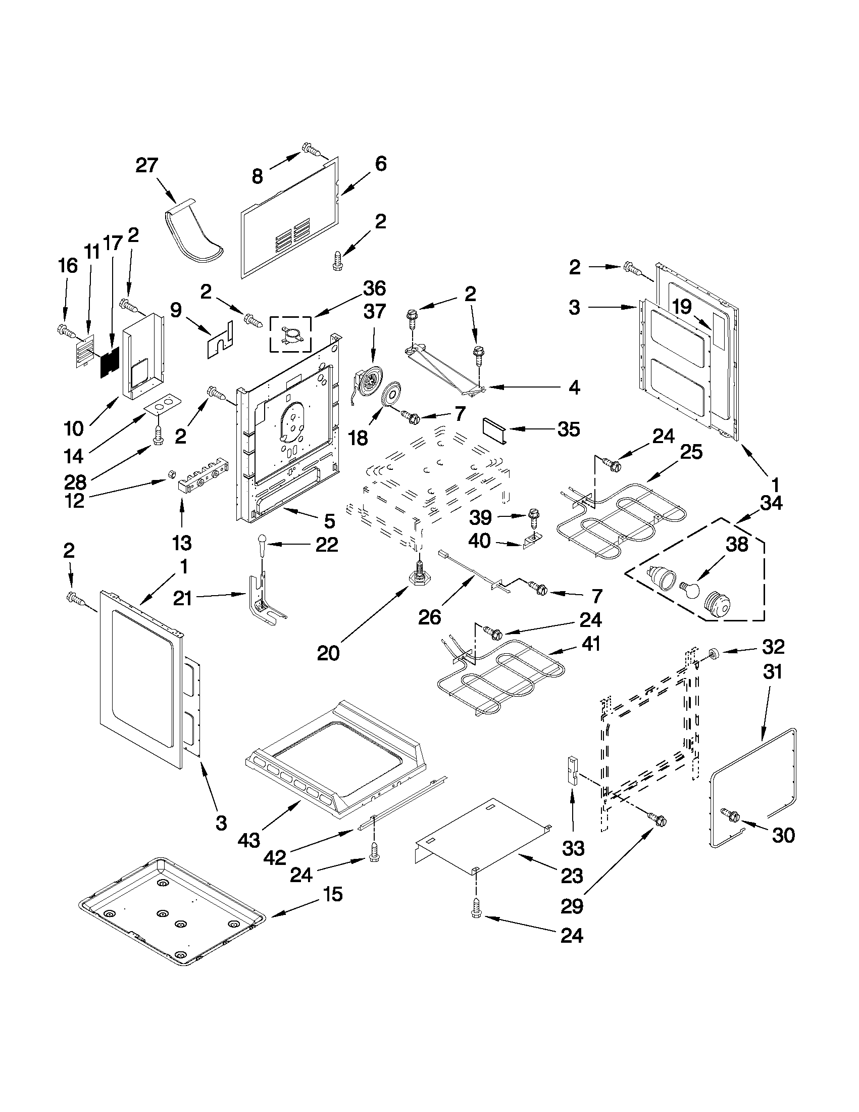 Maytag MER8772WS0 chassis parts diagram