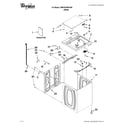 Whirlpool 7MWTW1950YW0 top and cabinet parts diagram