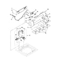 Whirlpool 7MWTW1950YW0 console and water inlet parts diagram