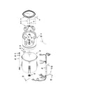 Whirlpool 7MWTW1950YW0 basket and tub parts diagram