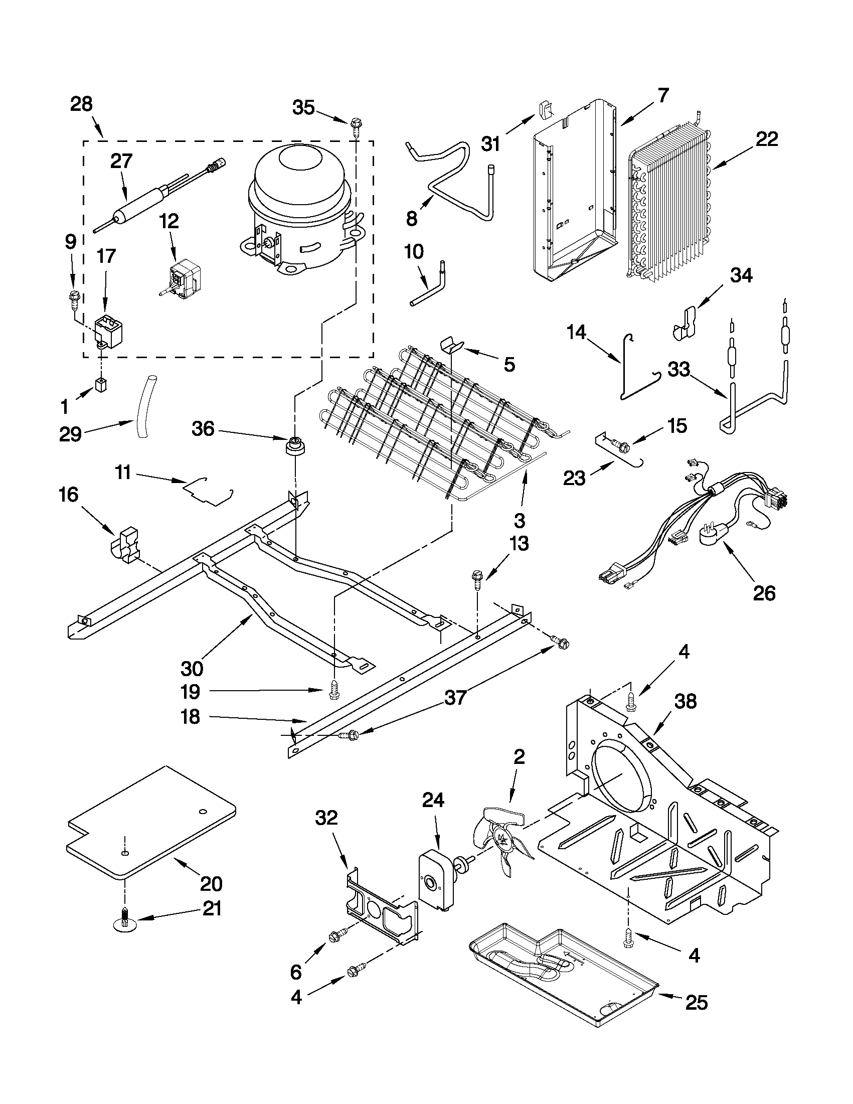 KitchenAid KSRS22MWMS00 unit parts diagram
