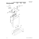 KitchenAid KUDE20IXWH2 door and panel parts diagram