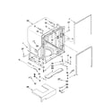 KitchenAid KUDC10IXSS2 tub and frame parts diagram