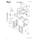 Whirlpool 7MWTW5550YW0 top and cabinet parts diagram