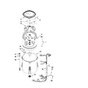 Whirlpool 7MWTW5550YW0 basket and tub parts diagram