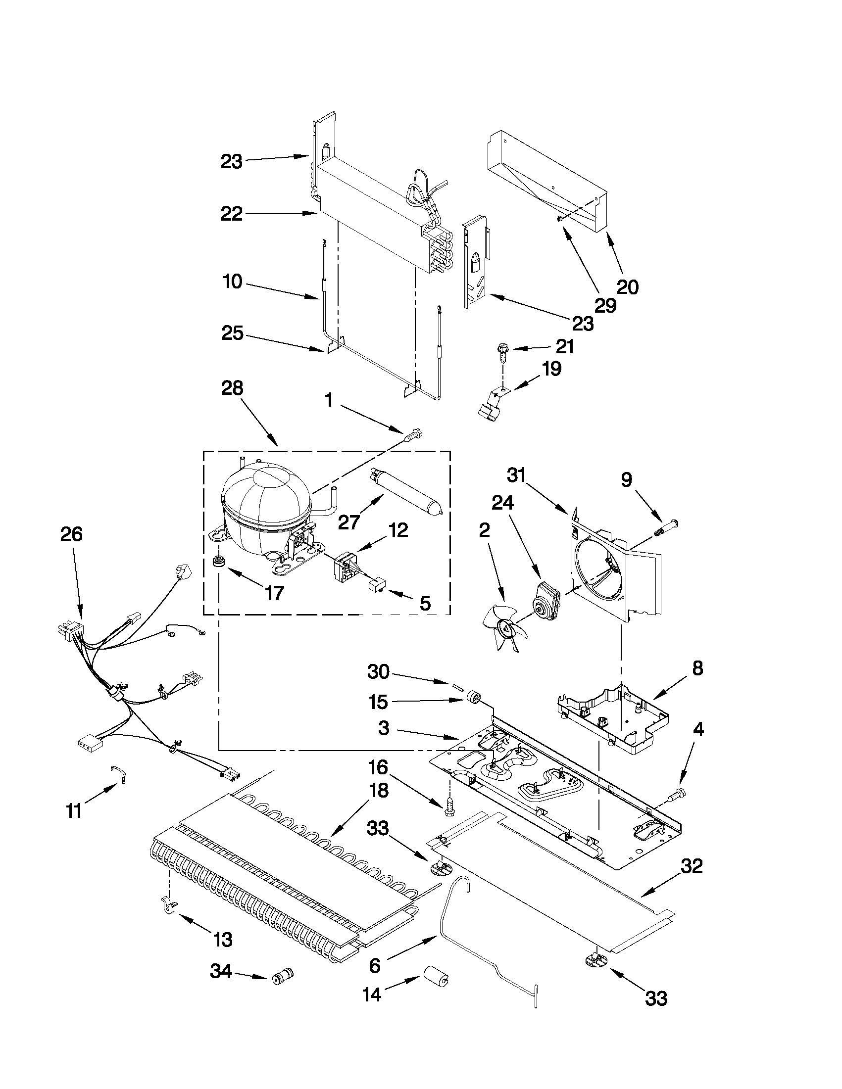 Whirlpool GI6FDRXXQ03 unit parts diagram