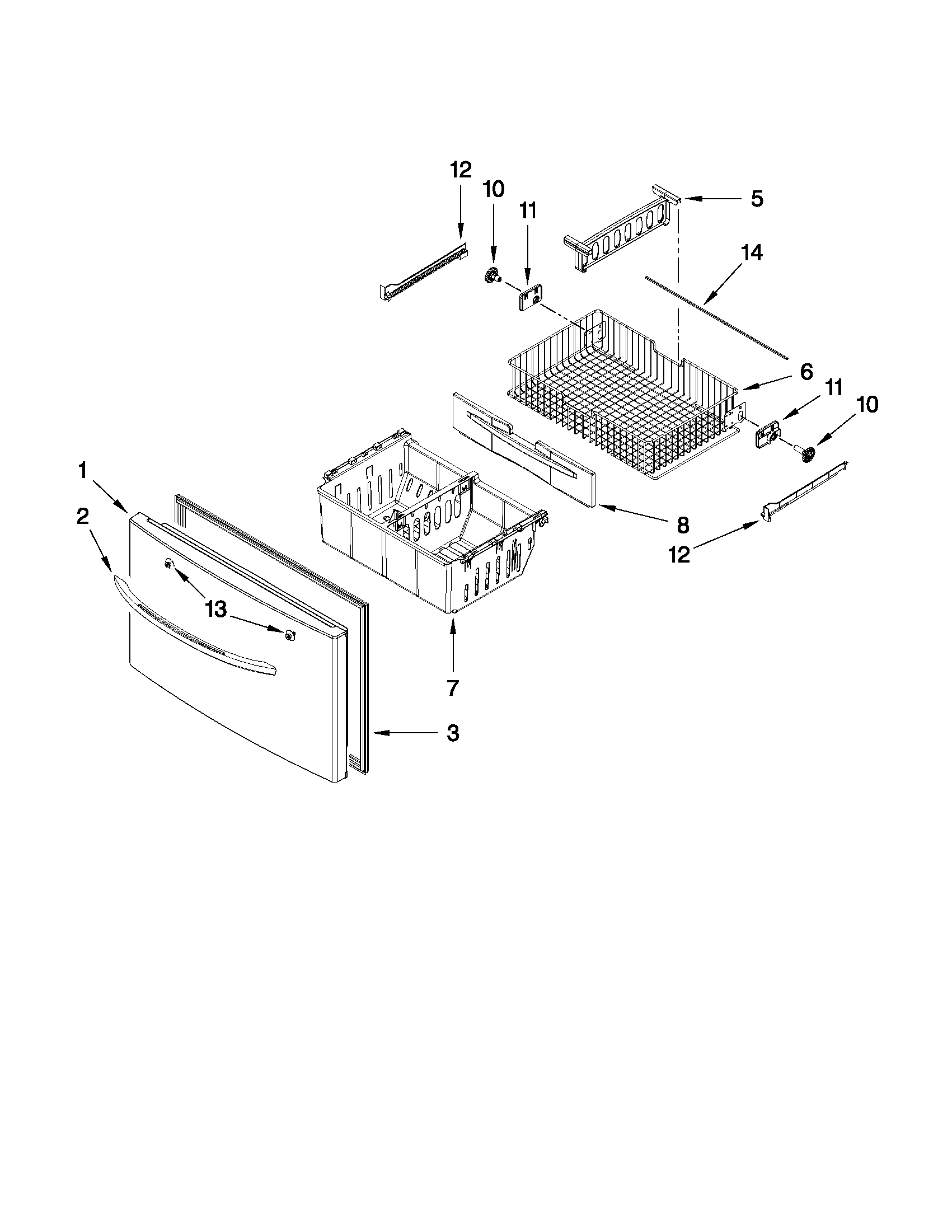 Whirlpool GI6FDRXXQ03 freezer door parts diagram