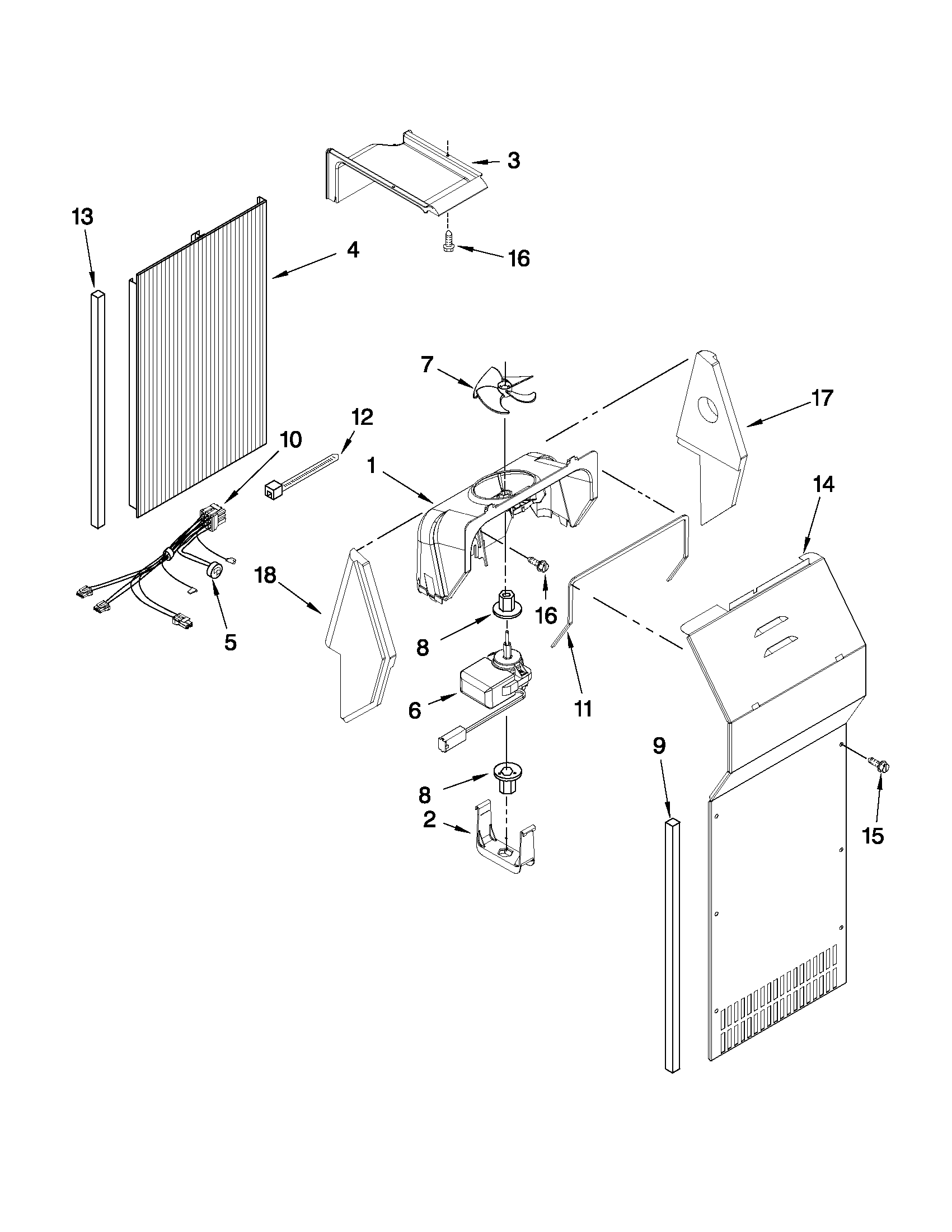 Maytag MSD2559XEW01 air flow parts diagram