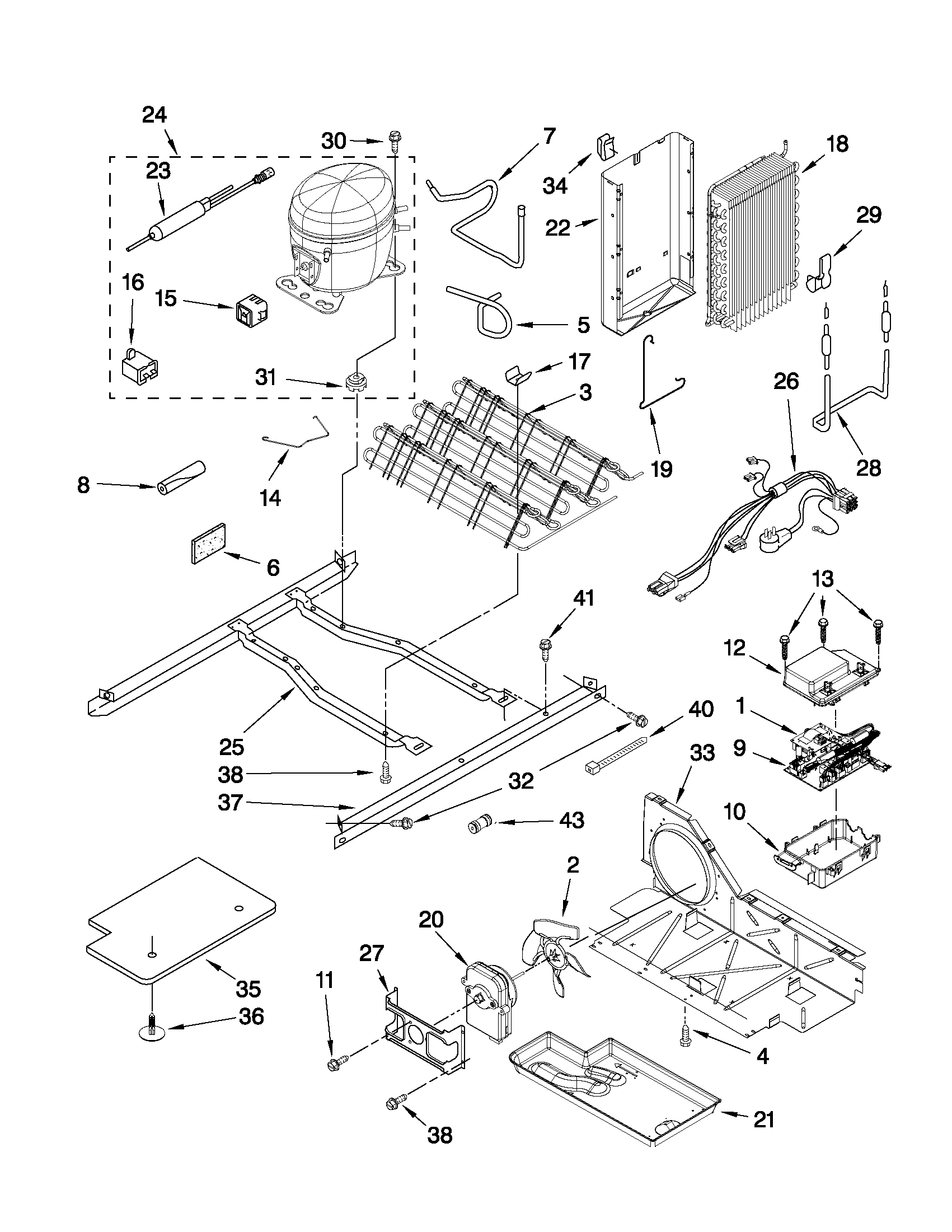 Maytag MSD2559XEW01 unit parts diagram