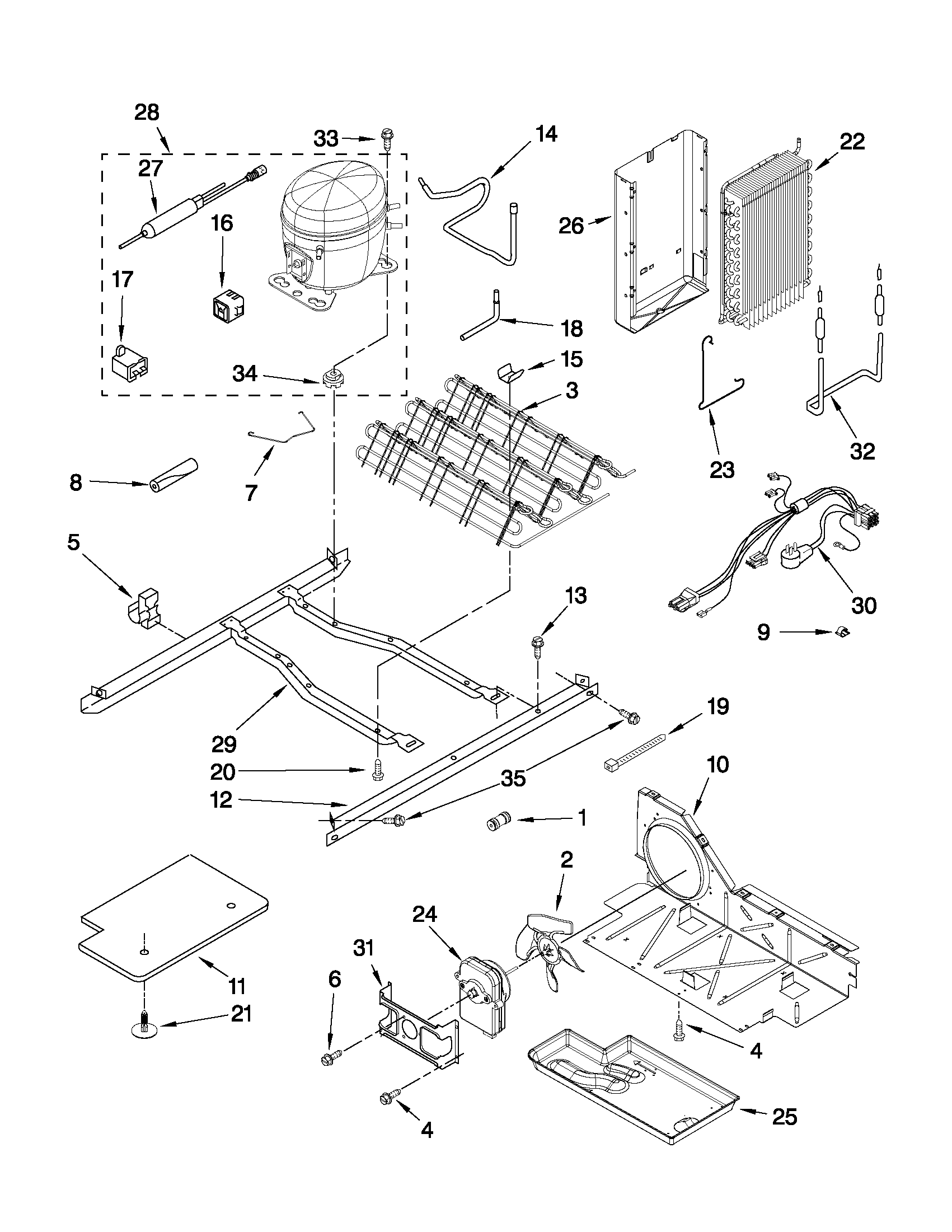Maytag MSD2273VEW00 unit parts diagram