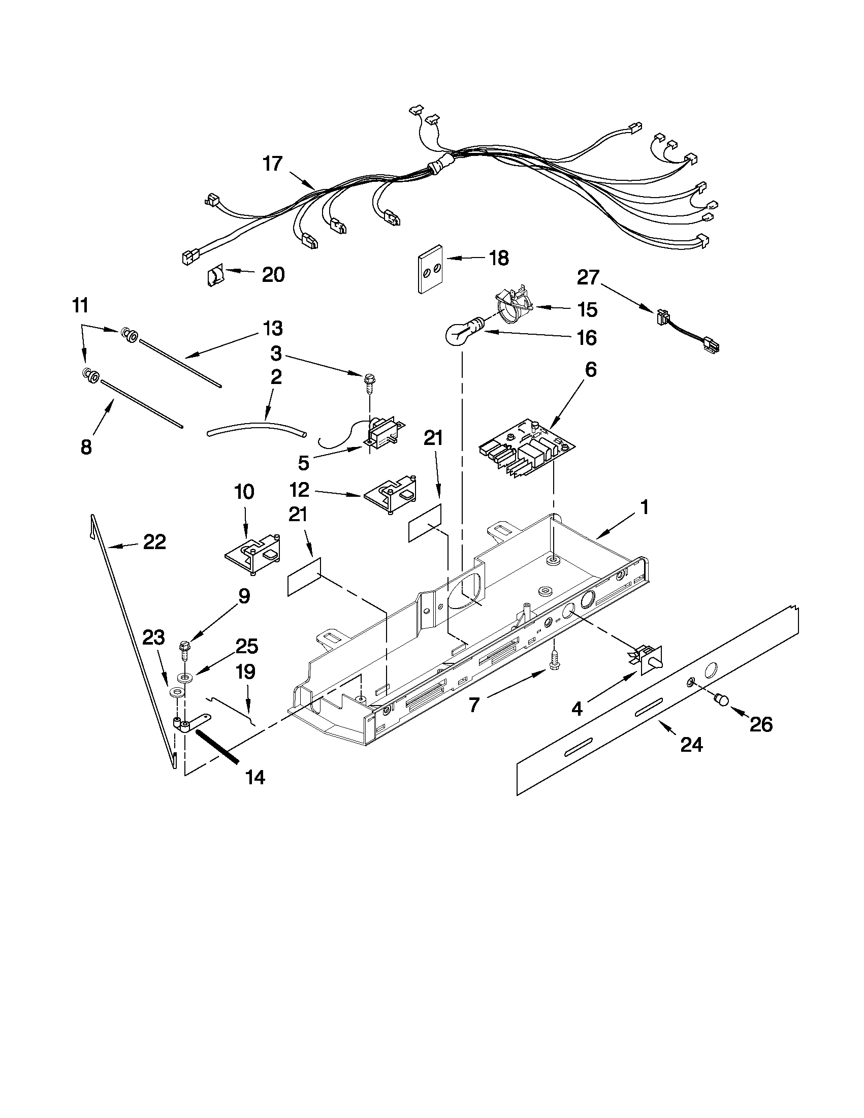 Maytag MSD2273VEW00 control parts diagram