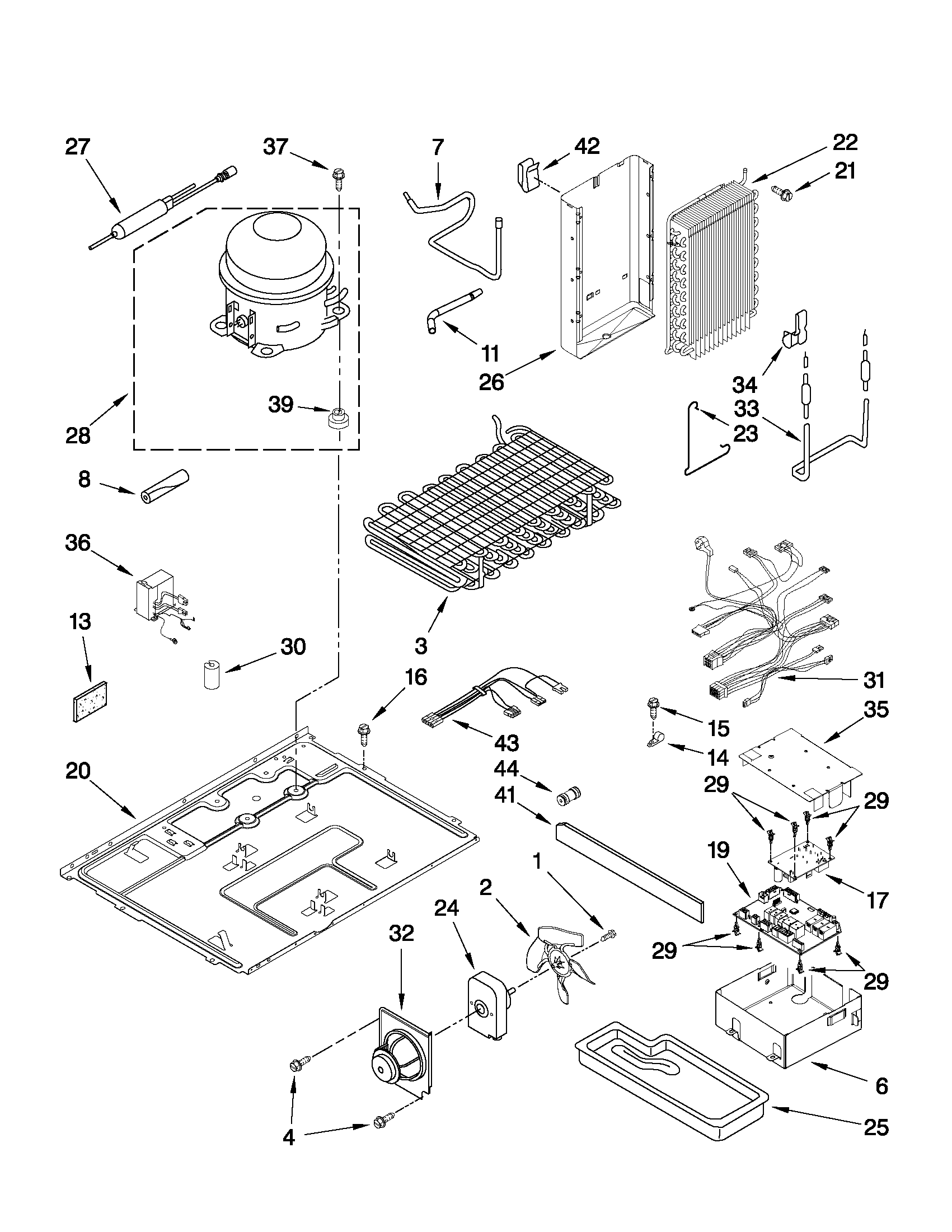 Whirlpool GC5SHAXVS02 unit parts diagram