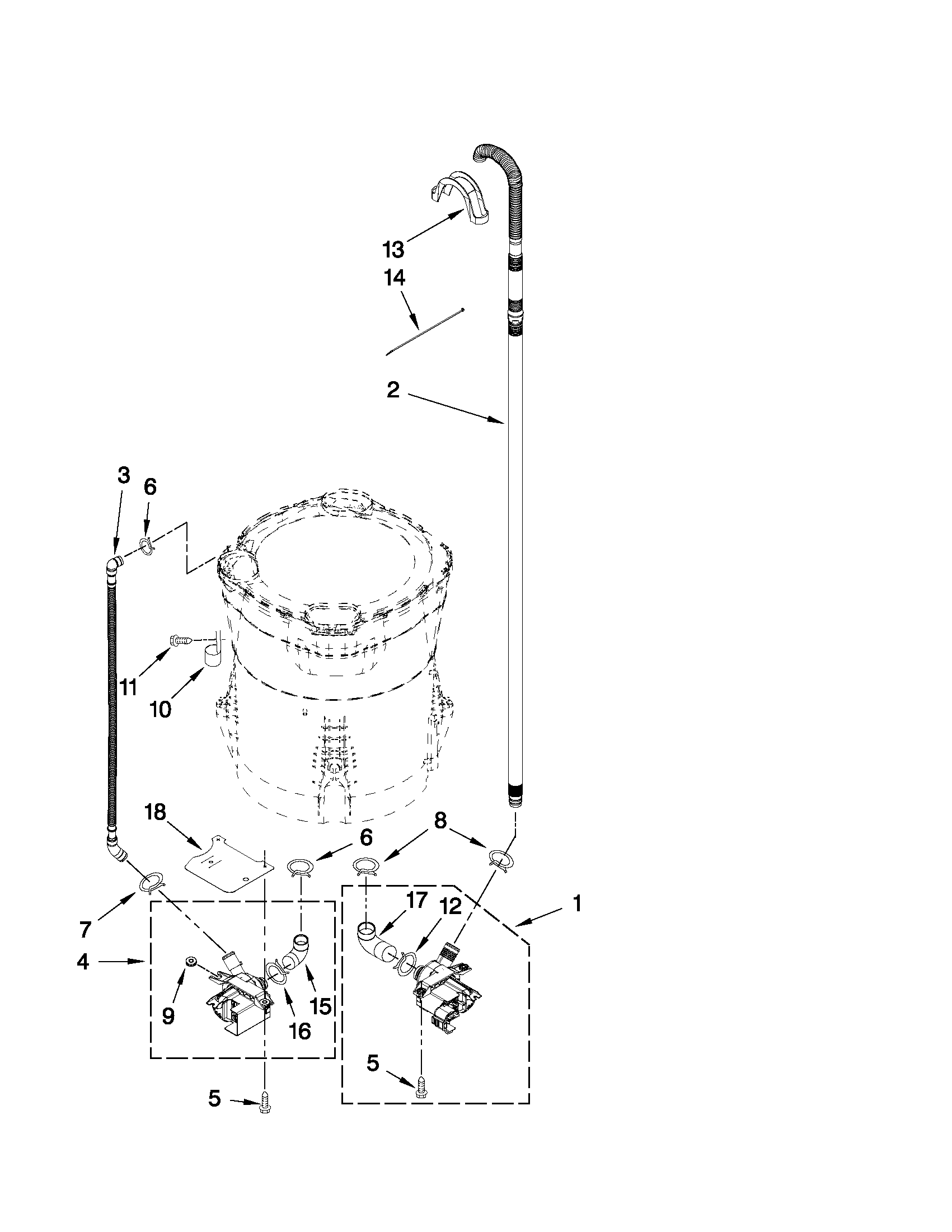 Whirlpool WTW7340XW2 pump parts diagram