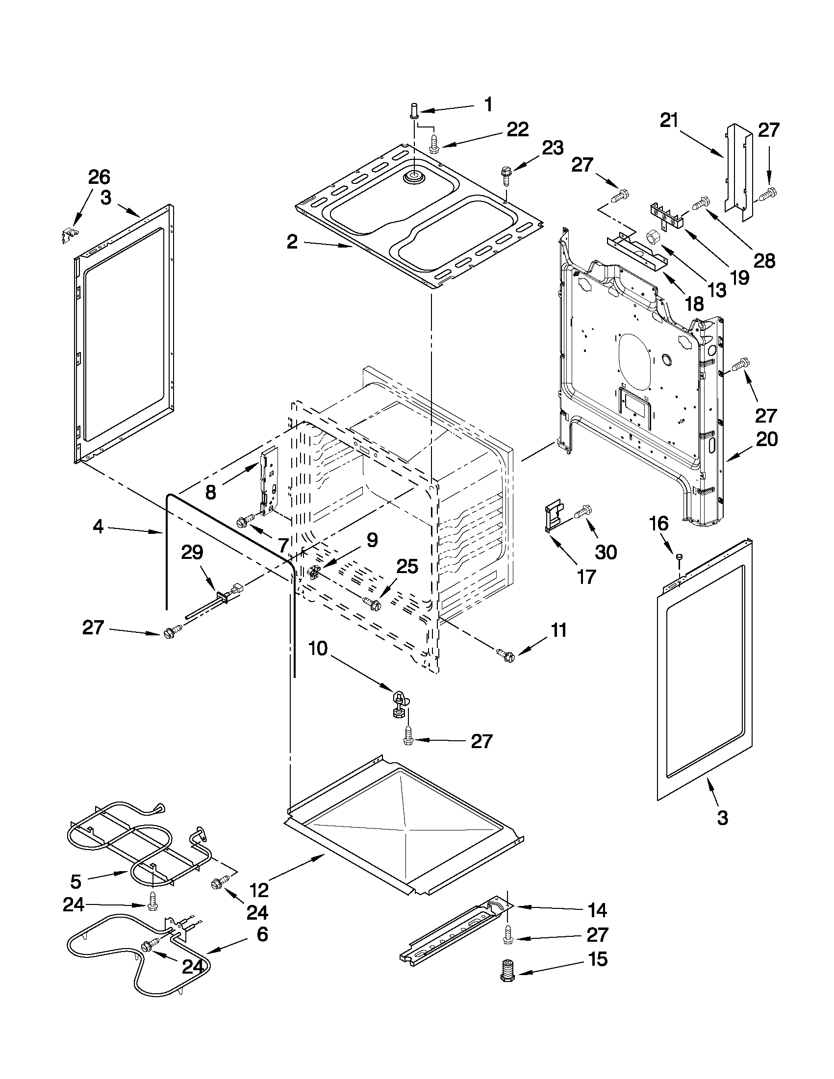 Amana AER3311WAQ0 chassis parts diagram