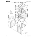 Maytag MVWB750WL2 top and cabinet parts diagram