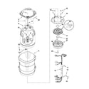 Maytag MVWB750WL2 motor, basket and tub parts diagram