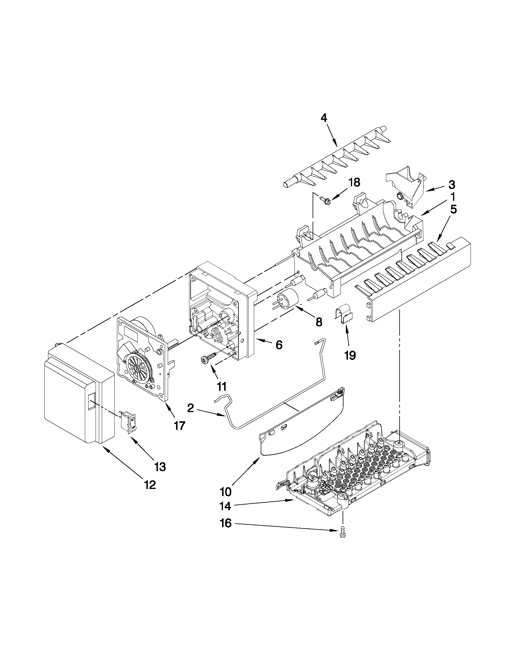 Maytag MFI2269VEW5 icemaker parts diagram