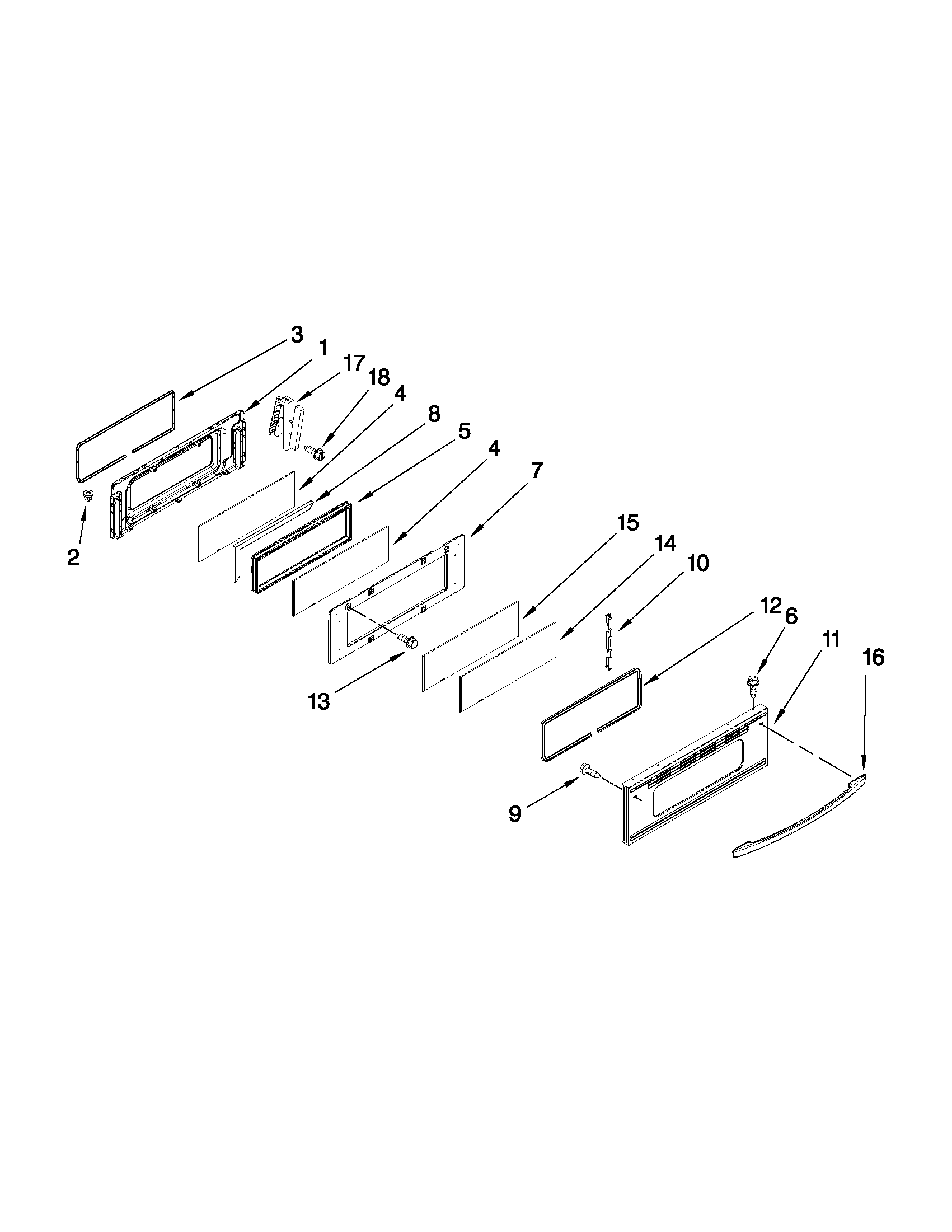 Maytag MER6775BAS18 upper door parts diagram
