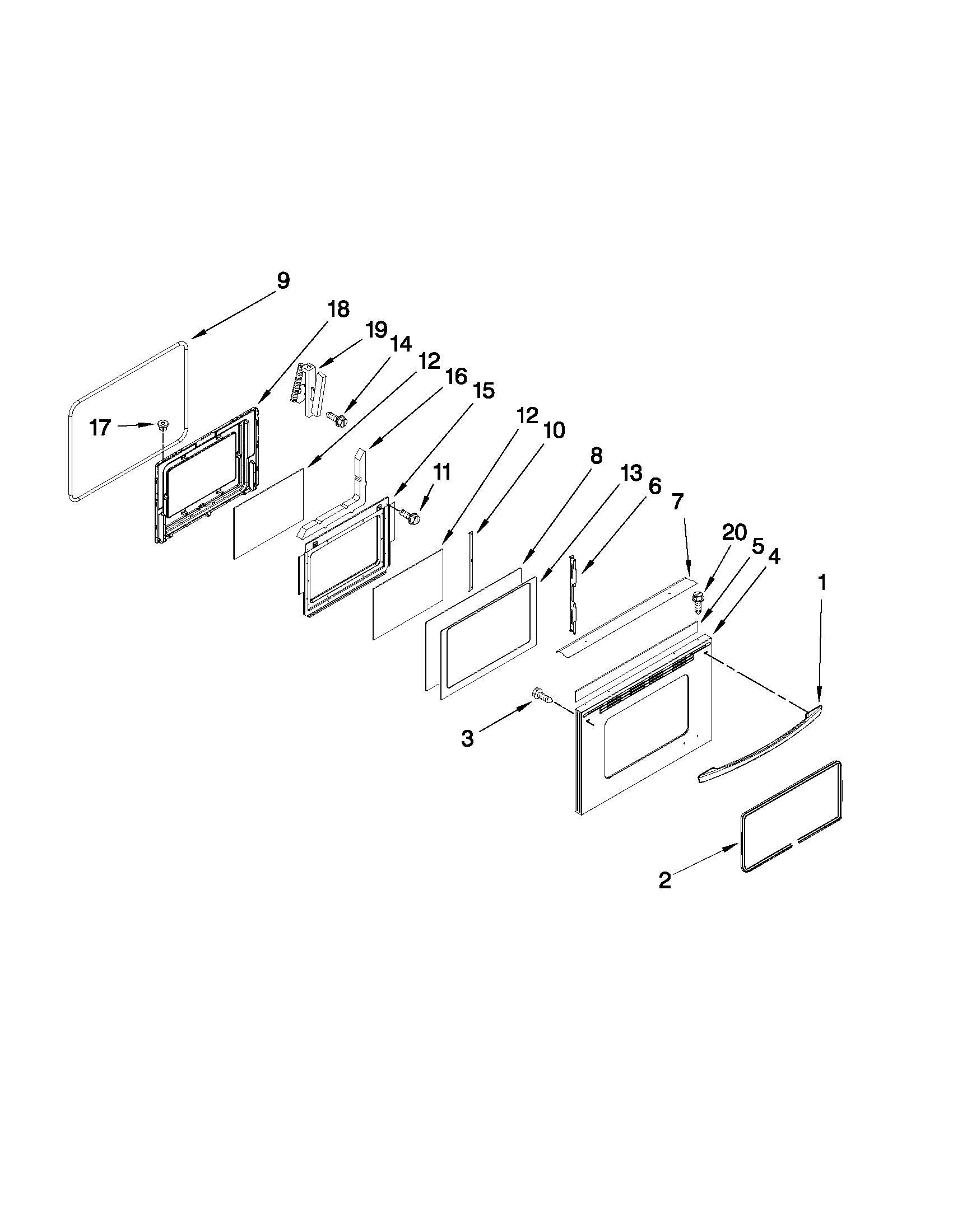 Maytag MER6775BAS18 lower door parts diagram