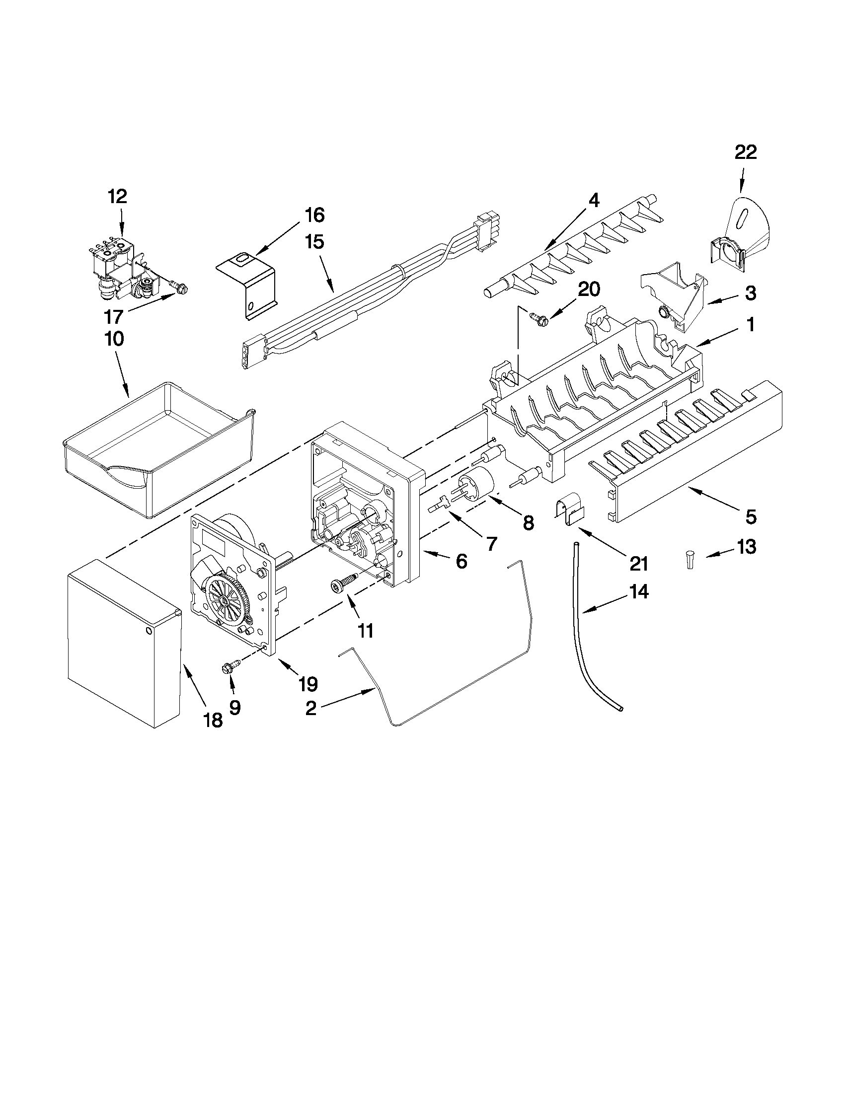 Jenn-Air JFC2089WEP4 icemaker parts diagram