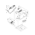 Whirlpool WTW5610XW1 console and dispenser parts diagram