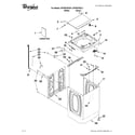 Whirlpool WTW5700XW1 top and cabinet parts diagram