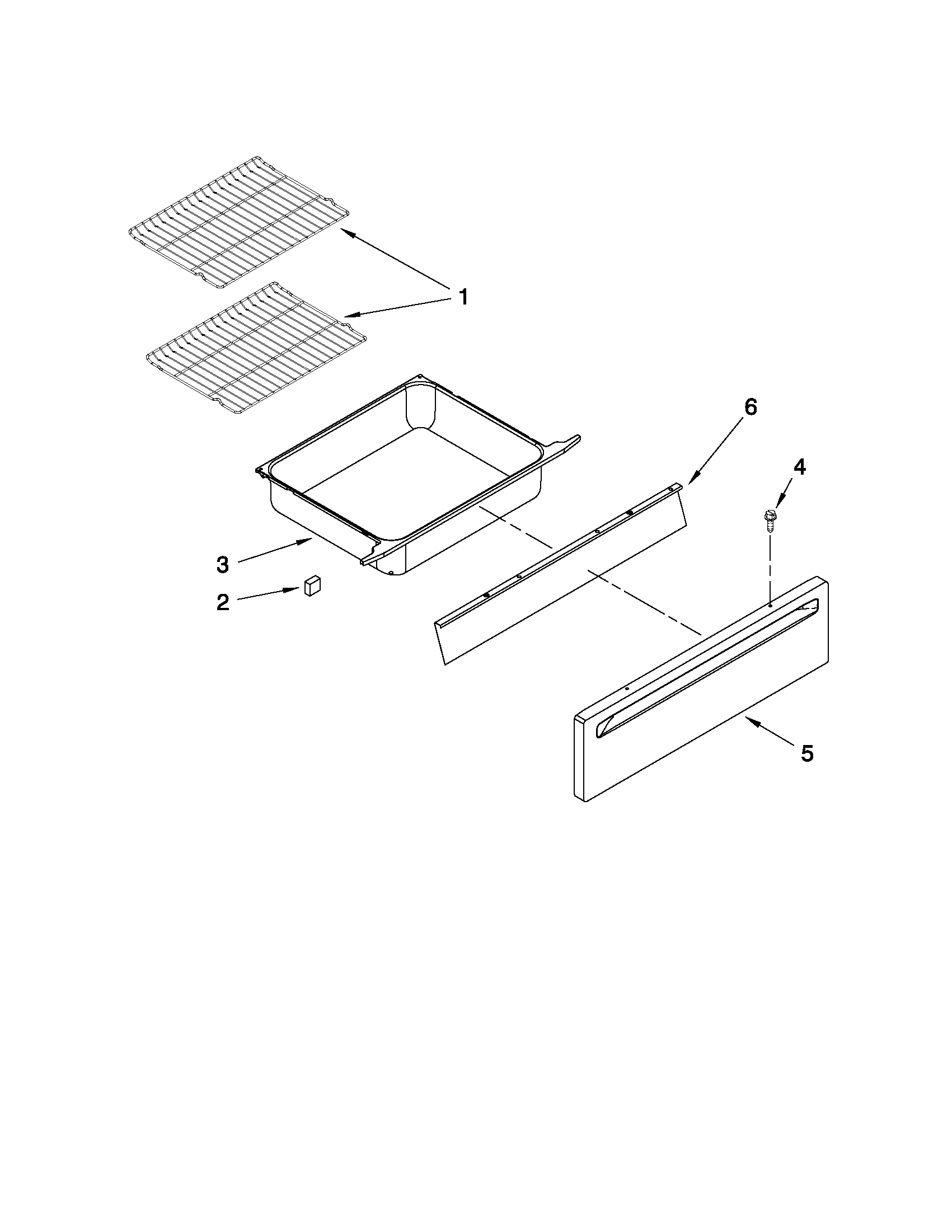 Maytag MGS5752BDW19 drawer and rack parts diagram