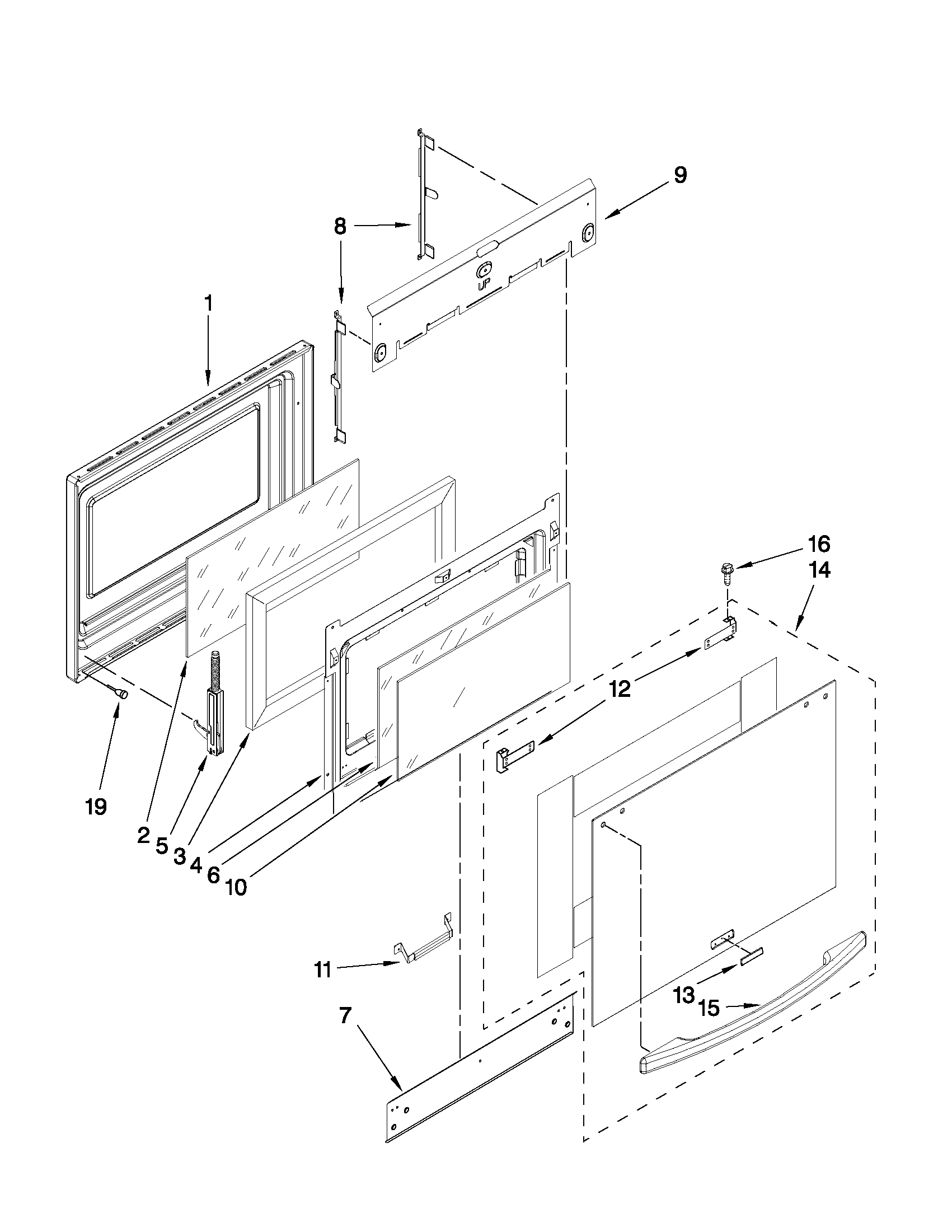 KitchenAid KESS908SPS02 door parts diagram